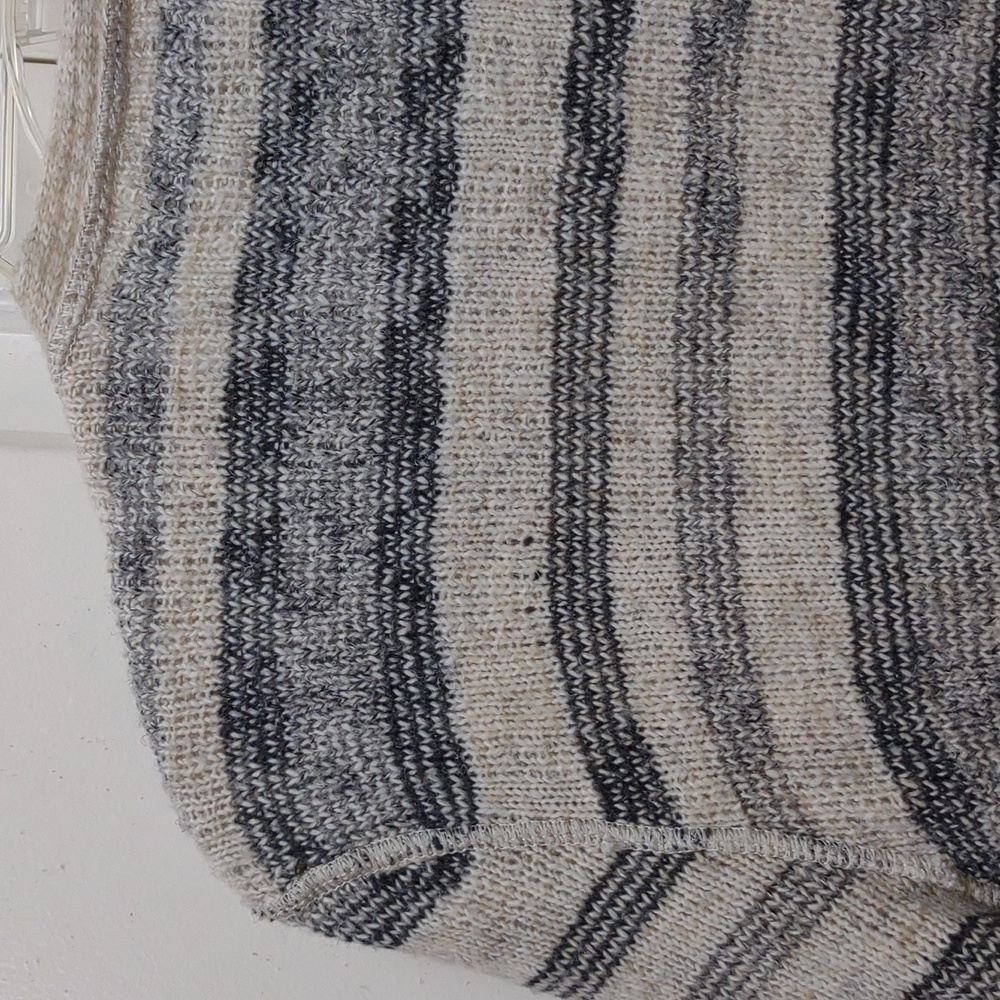 Lucky Brand Womens Tribal Aztec Black Ivory Gray Print Open Front Drape Cardigan - Picture 9 of 11